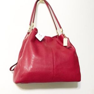 NWT Coach Madison Leather Phoebe Shoulder Handbag